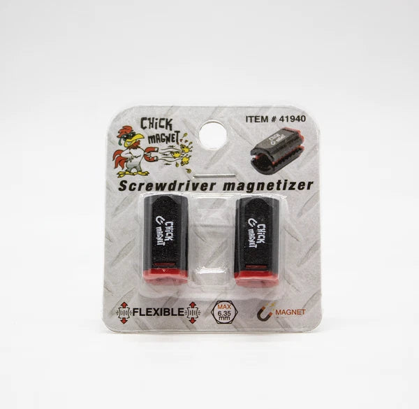 CHICK MAGNET 2-Piece Self-Adjusting Bit Magnetizer for 5/32 to 1/4 Inch