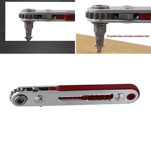 Chrome Vanadium Steel 15 teeth Two-way Ratchet Wrench Screwdriver Set Drill Bit