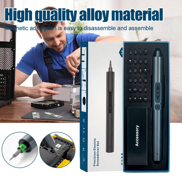 Cordless 28IN1 Mini Power Precision Screwdriver Electric Screwdriver Kit Set -