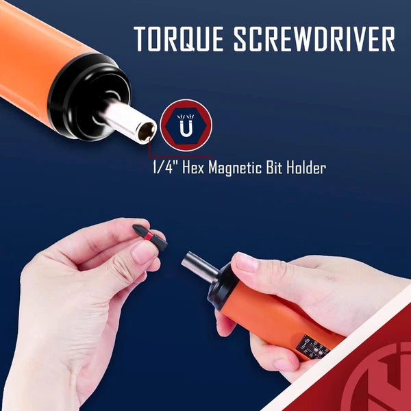 KNINE OUTDOORS Torque Screwdriver Wrench Driver Set 10-70 Inch Pounds Orange