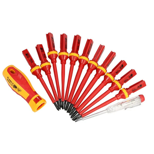 Slotted Magnetic Screw Driver Bits Kit and Magnetic Slotted Bits Repair Tool New