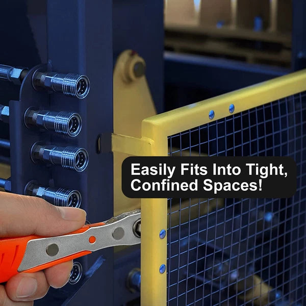 Ratcheting Right Angle Screwdriver Hex Drive 90 Degree Offset + 10PCS Bits Set