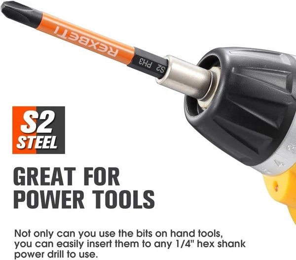 Versatile 12-Piece Slotted Phillips Screwdriver Set, S2 Steel with Magnetic Tips