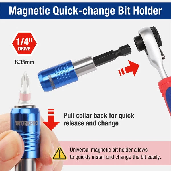 Mini Ratchet Wrench and 41PCS Screwdriver Bits Set Quick Release Ratchet Wrench