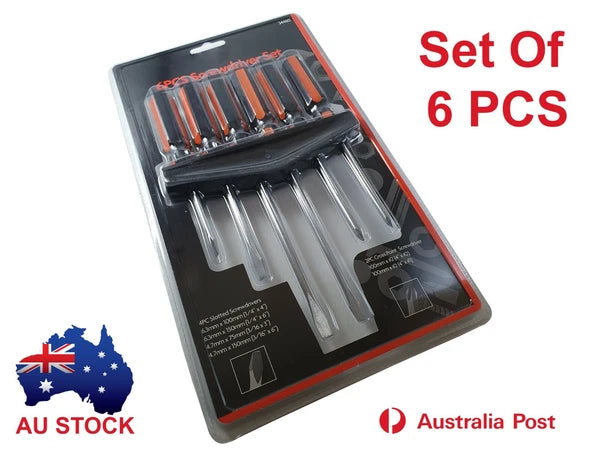 Screwdriver Set 6 PCS Slotted Flat and Cross Point Philips Screwdriver