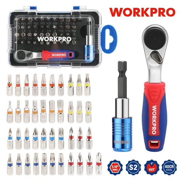 Mini Ratchet Wrench and 41PCS Screwdriver Bits Set Quick Release Ratchet Wrench