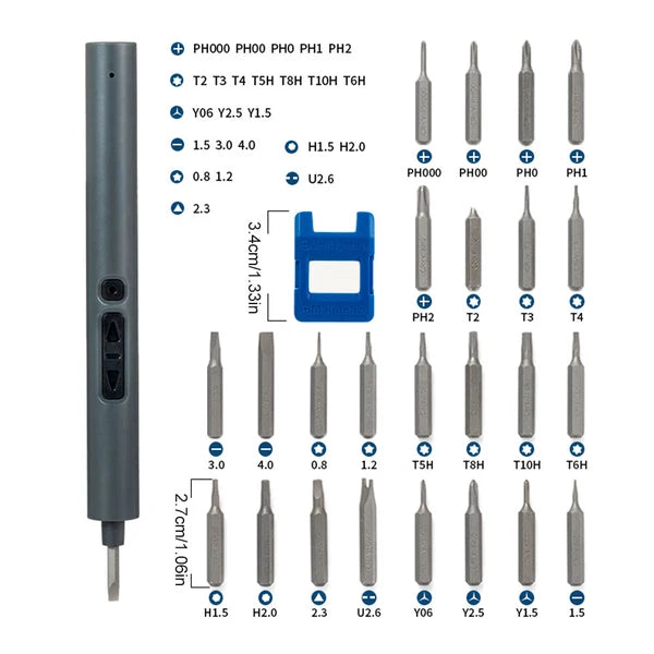 Cordless 28IN1 Mini Power Precision Screwdriver Electric Screwdriver Kit Set -