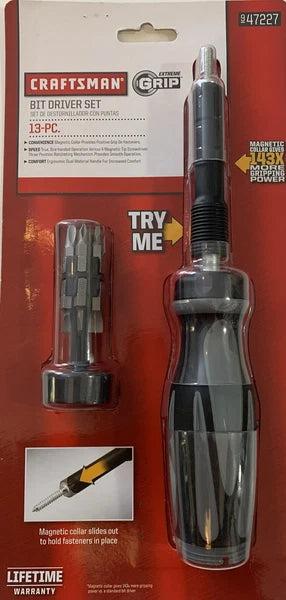 Craftsman 13 pc Bit Driver Set Extreme Grip 47227