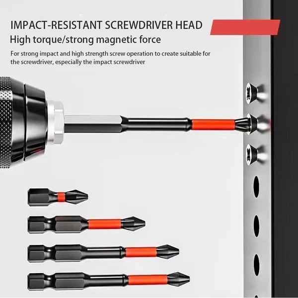 7PCS Magnetic Anti-Shock Batch Head High Hardness Non-slip Cross Screwdriver Nwv