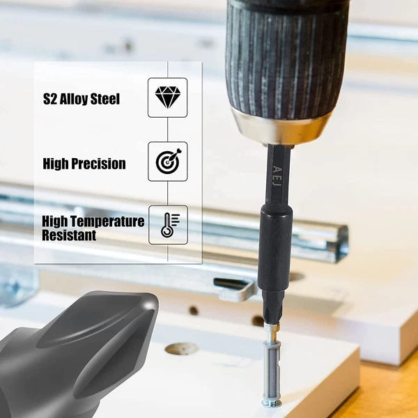 49-Pack Screwdriver Bit Set, Hex Head Drill Bit Set, Torx Square Slotted Phillip