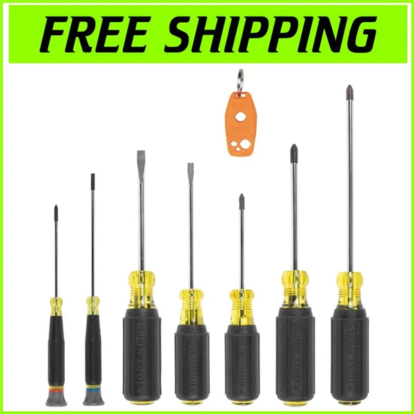8-Piece Precision Insulated Screwdriver Set with Comfort Grip & Magnetizer